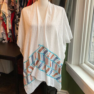 Women's Cherie Bliss Kimono One Size White Multi-color